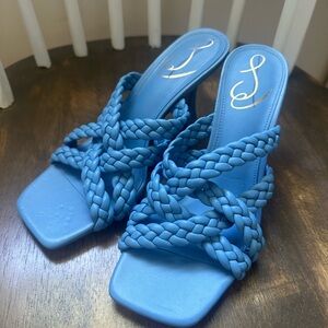 Sam Edelman Blue Braided Heels